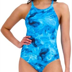 NWT Spyder One Piece Swimsuit Women's  Medium Blue